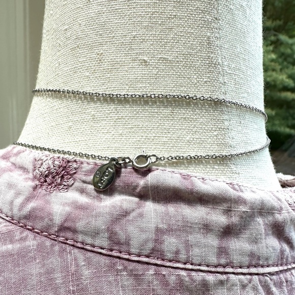 LOFT multi-color & size Crystal Pendant Silver Tone Variable Chain Length EUC - Picture 5 of 10